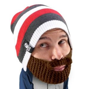 Beard Head Beanie and Knitted Beard